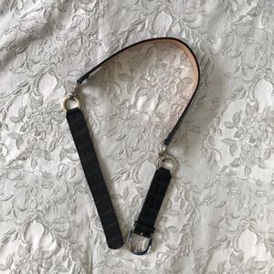 Black leather with silver accents